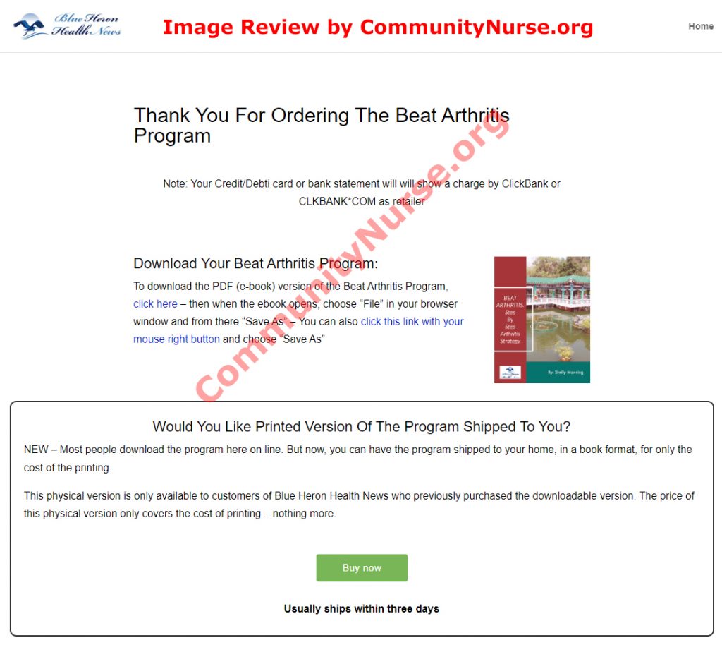 The Arthritis Step by Step Strategy Download Page