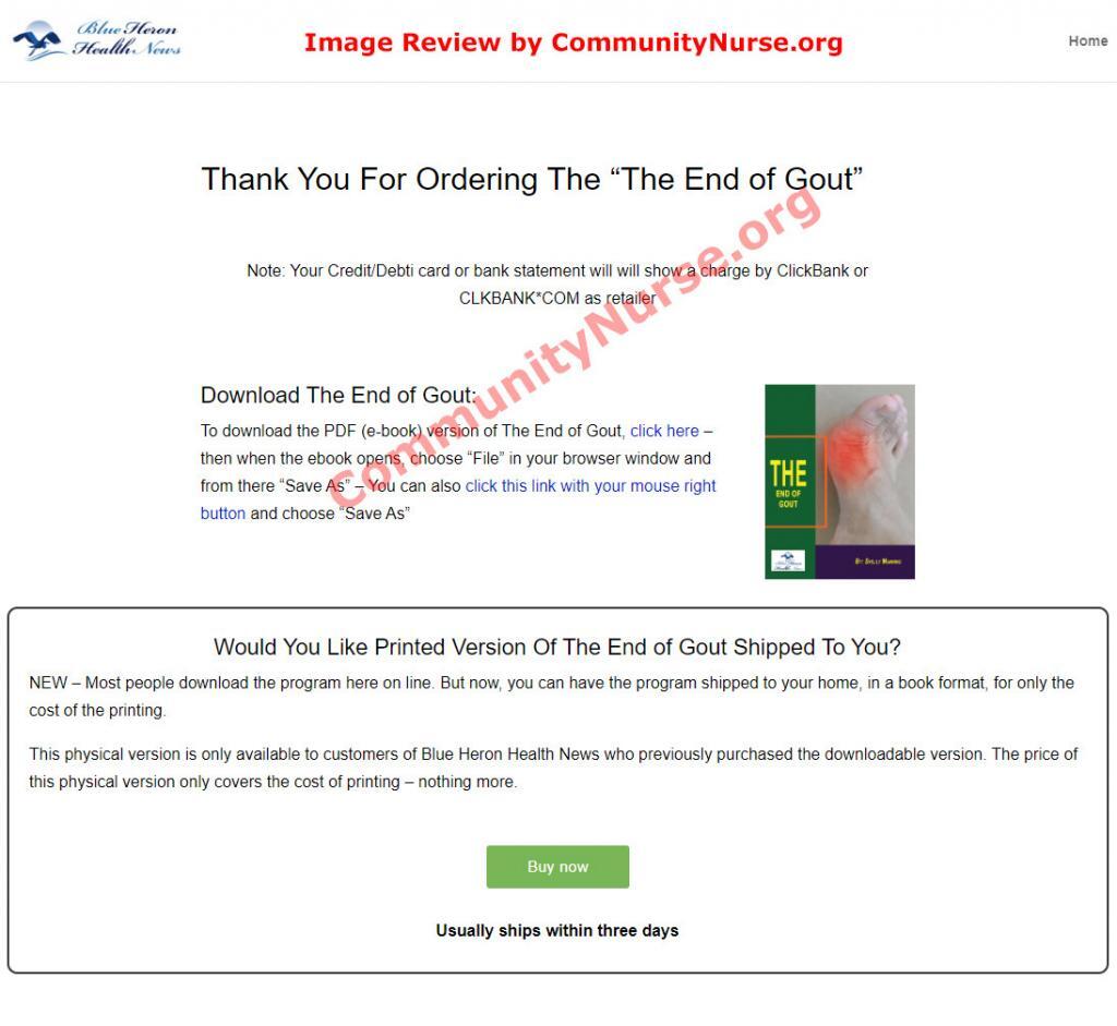 The End of Gout Download Page
