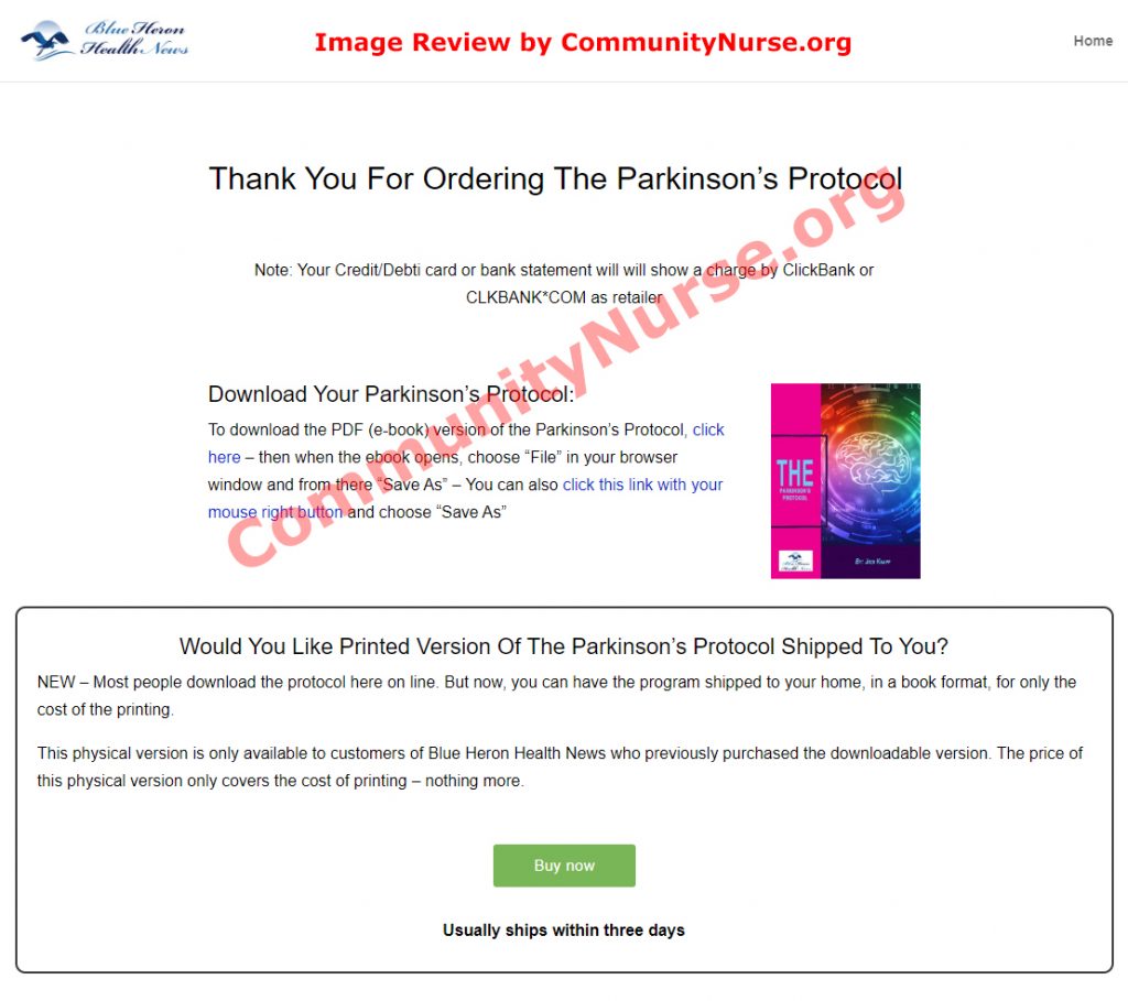 The Parkinson's Protocol Download Page