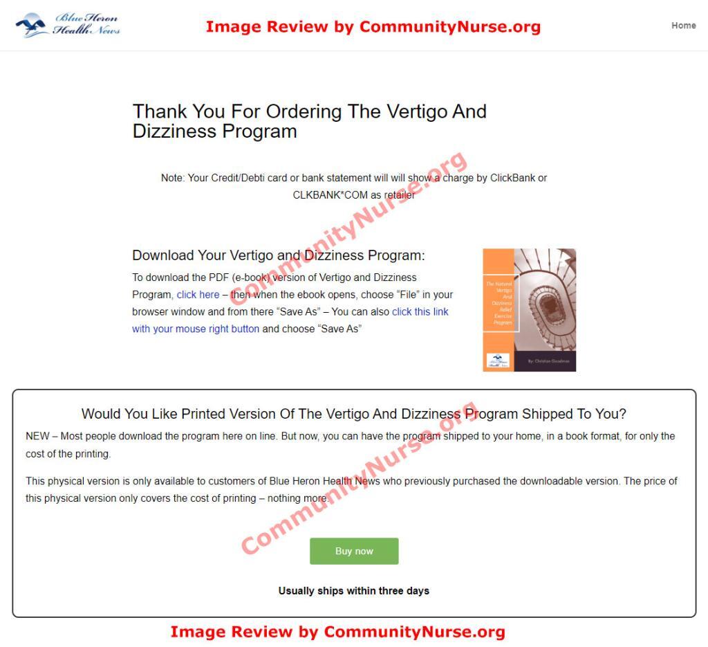vertigo and dizziness program download page