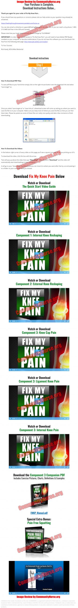 Fix My Knee Pain Download Page