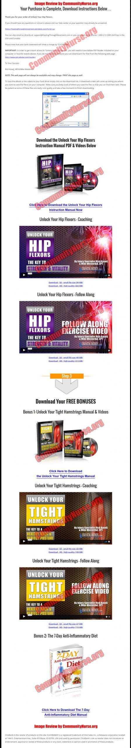 Unlock Your Hip Flexors Download Page