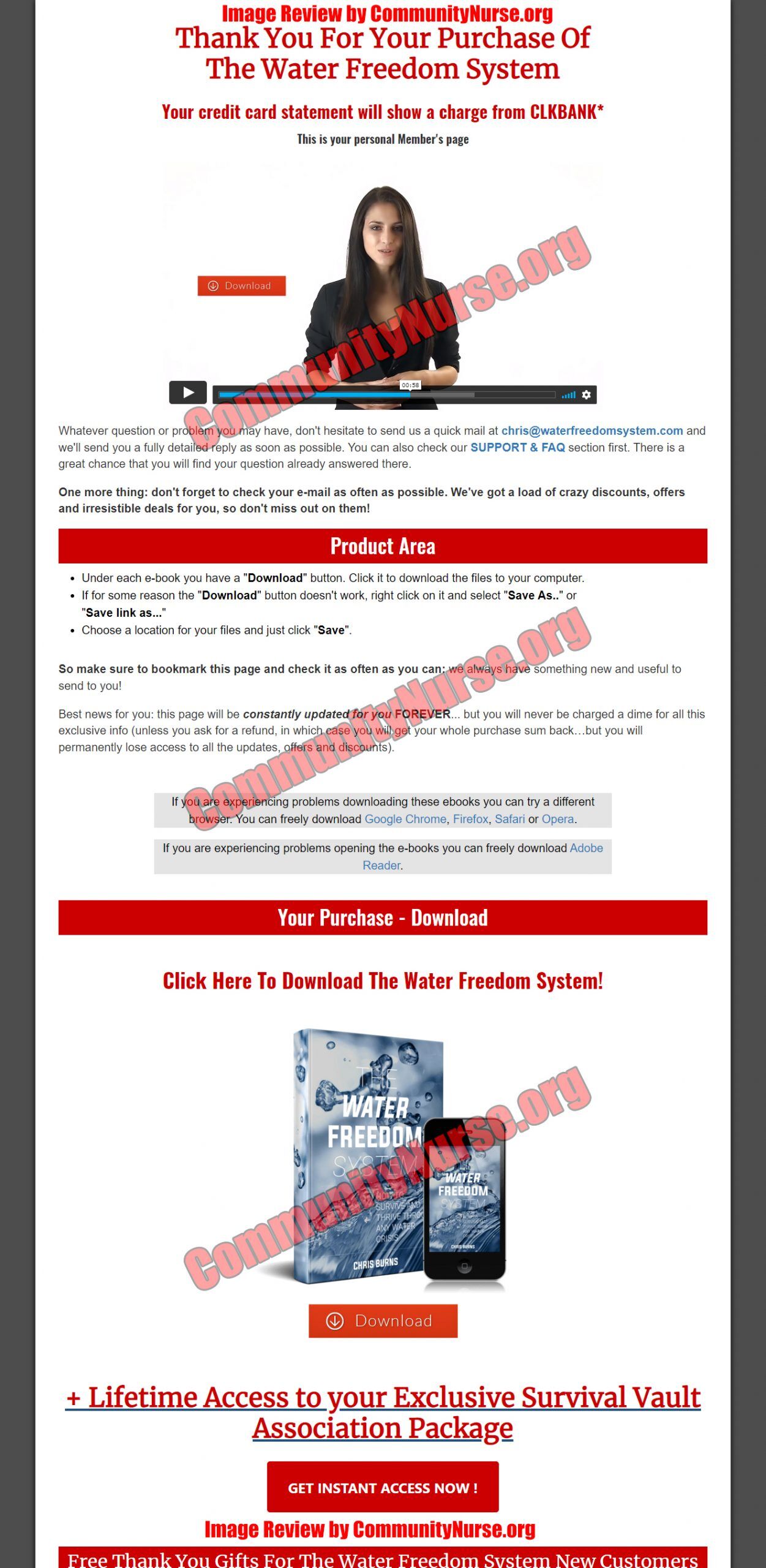 Water Freedom System Download Page