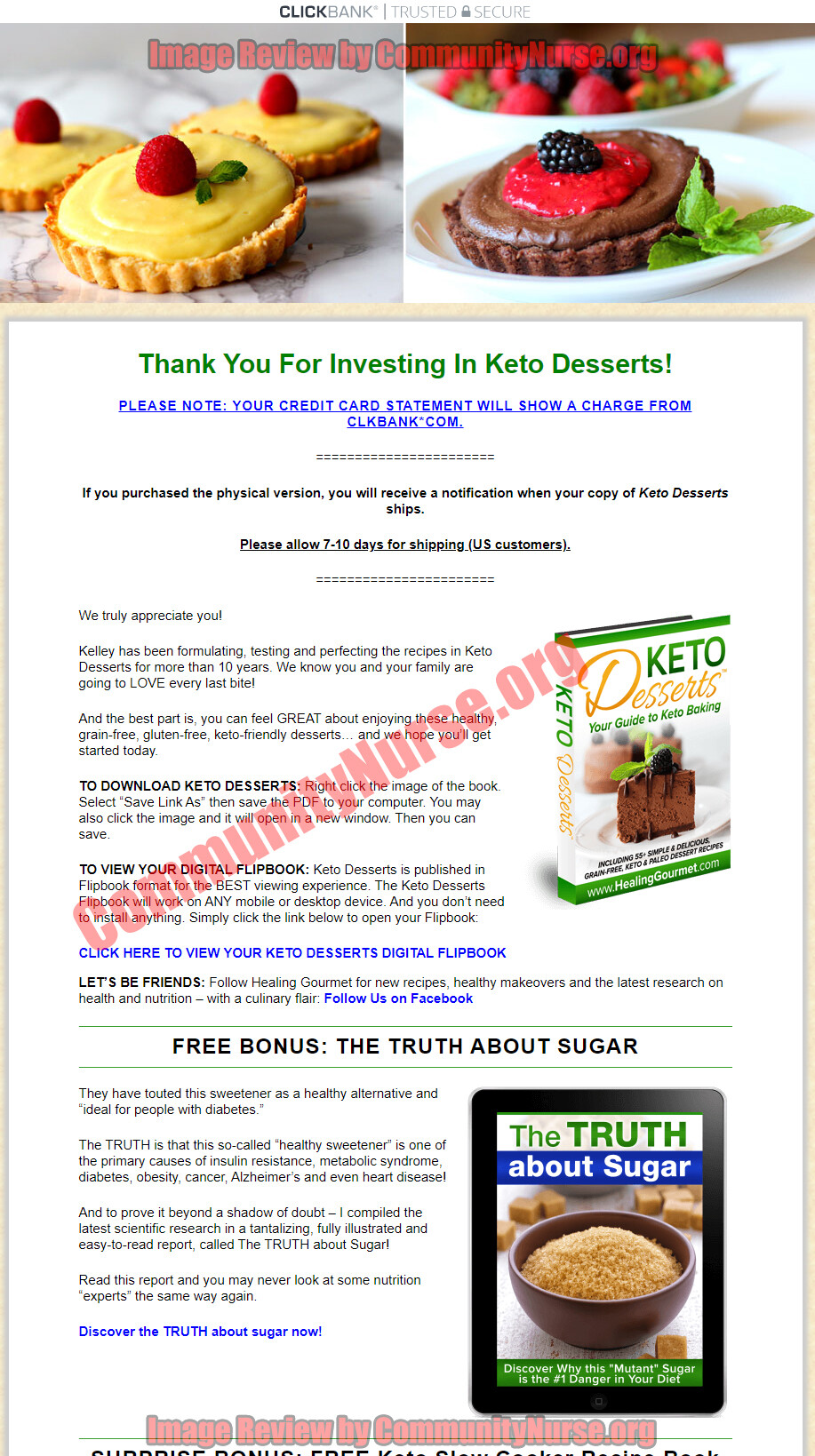 keto desserts download page